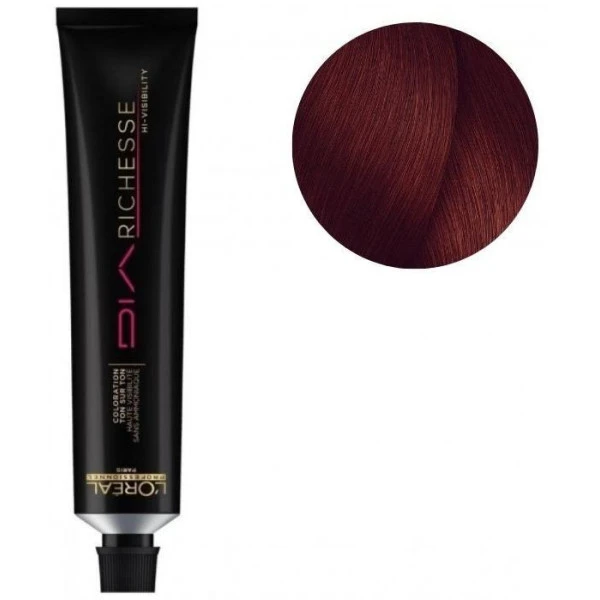 Coloration Dia Richesse N°5.6 Châtain Clair Rouge Intense 50ML 1 Coloration Dia Richesse N°5.6 Châtain Clair Rouge Intense 50ML