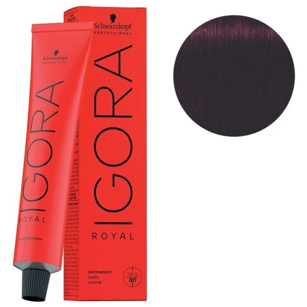Schwarzkopf Coloration Igora Royal 4-99 Châtain Violet Rouge 60ML 1 Schwarzkopf Coloration Igora Royal 4-99 Châtain Violet Rouge 60ML