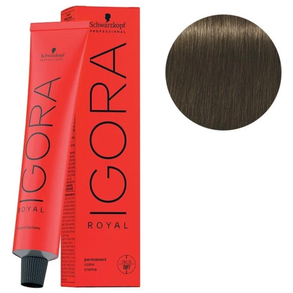 Schwarzkopf Coloration Igora Royal 5-4 Châtain Clair Beige 60ML 1 Schwarzkopf Coloration Igora Royal 5-4 Châtain Clair Beige 60ML