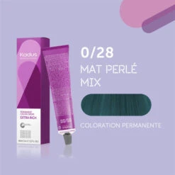 Coloration Permanente 0/28 Mat Perlé Mix Kadus 60ML -Hair Pro Promos Magasin coloration permanente 028 mat perle mix kadus 60ml 2
