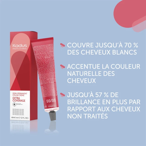 Coloration Semi-permanente Extra Coverage 7/07 Blond Naturel Marron Kadus 60ML 2 Coloration Semi-permanente Extra Coverage 7/07 Blond Naturel Marron Kadus 60ML – Image 2