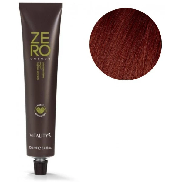 Coloration Zero N°5/64 Châtain Clair Rouge Cuivré Vitality's 100ML 1 Coloration Zero N°5/64 Châtain Clair Rouge Cuivré Vitality's 100ML