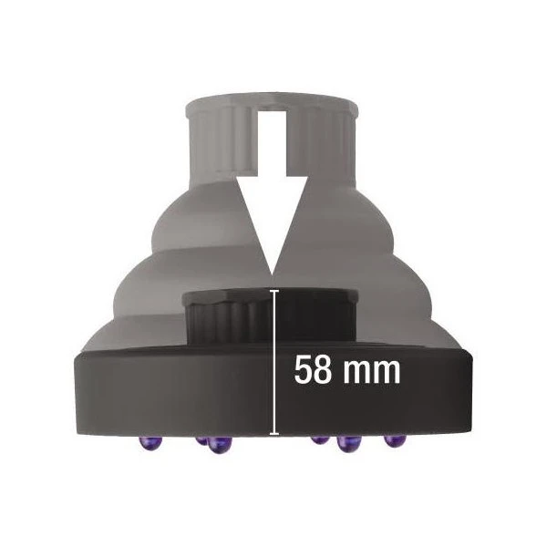 Diffuseur Sèche-cheveux Rétractable Universel Noir Sibel 3 Diffuseur Sèche-cheveux Rétractable Universel Noir Sibel – Image 3