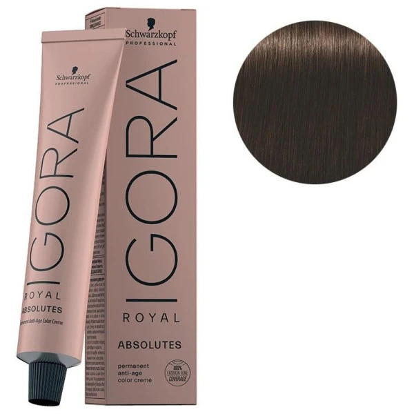 Schwarzkopf Igora Royal Absolutes 4-60 Châtain Marron Naturel 60 ML 1 Schwarzkopf Igora Royal Absolutes 4-60 Châtain Marron Naturel 60 ML