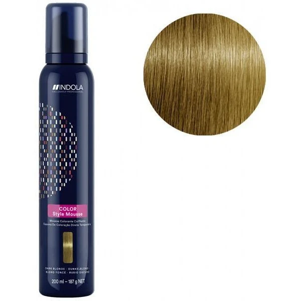Mousse Colorante Coiffante Blond Foncé Indola 200ML 1 Mousse Colorante Coiffante Blond Foncé Indola 200ML