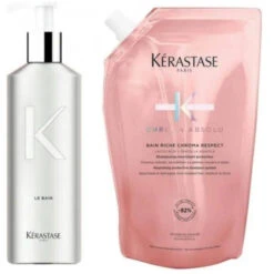 Pack Bouteille Et Recharge Bain Riche Cheveux Normaux à épais Chroma Absolu Kérastase 500ML