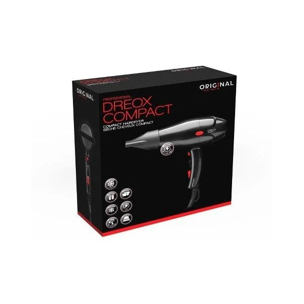 Sèche-Cheveux Dréox Compact Noir Professionnel 2000W 4 Sèche-Cheveux Dréox Compact Noir Professionnel 2000W – Image 4