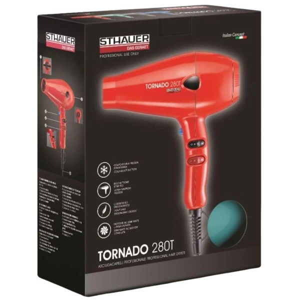 Sèche-cheveux Professionnel Bleu Tornado STHAUER 2000 Watts 2 Sèche-cheveux Professionnel Bleu Tornado STHAUER 2000 Watts – Image 2