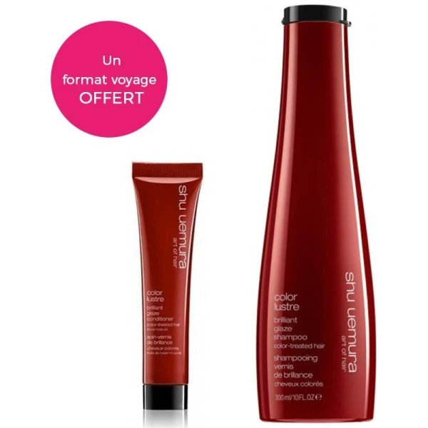 Shampooing Color Lustre Shu Uemura 300ML + Conditionneur 40 Ml 1 Shampooing Color Lustre Shu Uemura 300ML + Conditionneur 40 Ml