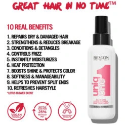 Spray 10-en-1 Lotus UniqOne Revlon 150ML -Hair Pro Promos Magasin spray 10 en 1 lotus uniqone revlon 150ml 3