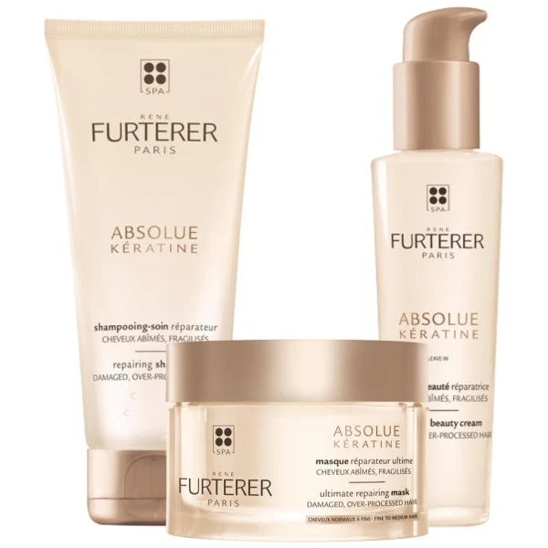 Trio Réparateur Shampooing + Masque + Crème Absolue Keratine René Furterer 1 Trio Réparateur Shampooing + Masque + Crème Absolue Keratine René Furterer