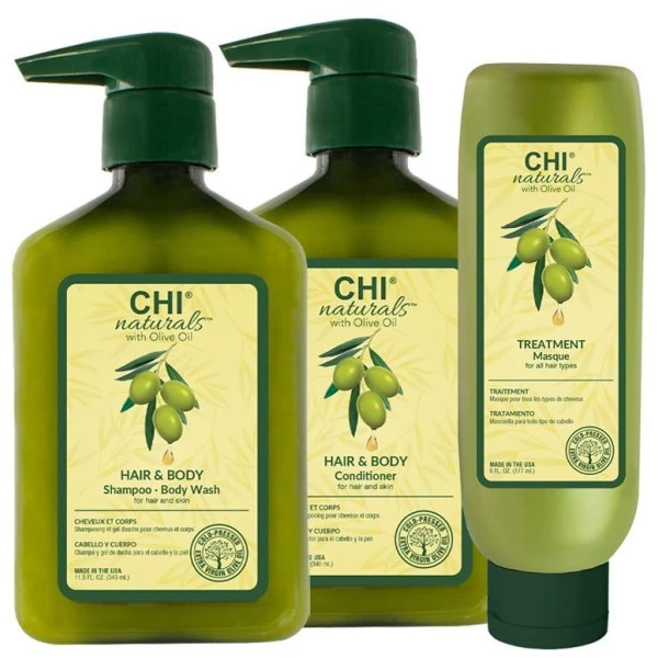 Trio Shampooing + Conditionneur + Masque Naturals CHI 1 Trio Shampooing + Conditionneur + Masque Naturals CHI